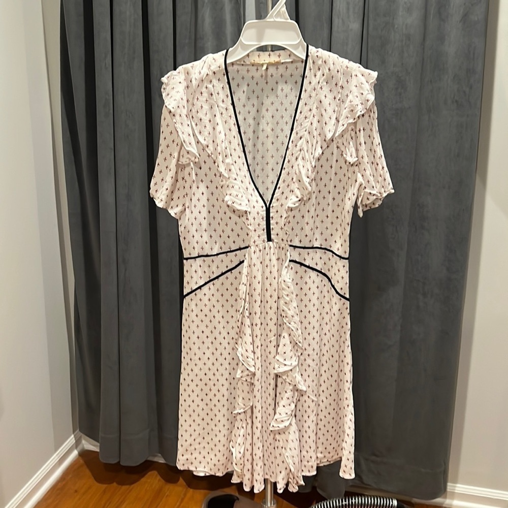 Maje dress ruffles short sleeve